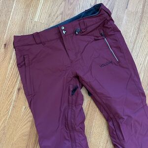 Maroon Volcom Snow Pants